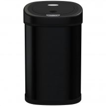 Avalo  Prullenbak met Sensor 50L  RVS  Zwart