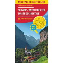 Marco Polo wegenkaart Zwitserland west