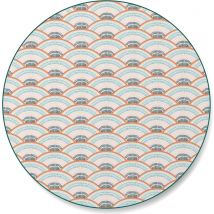 Gusta   Rond ø200 cm  Picknickkleed  Blauw-Roze