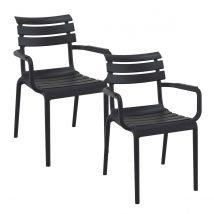 Garden Impressions Paris 2 st Tuinstoel   Zwart