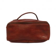 Bear Design   Simone  Leren toilettas  Cognac