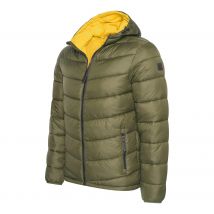 Cappuccino Italia Heren Hooded Puffer Jacket   Groen