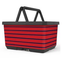 The Basky Company  Fietsmand Basky Rood-Blauw  Terra
