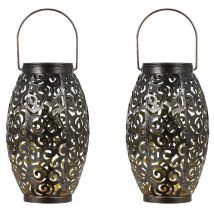 Rextech  tafellamp Agadir  Set van 2  Zwart