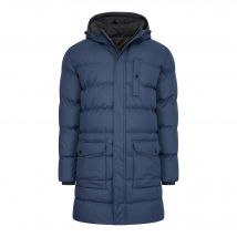 Cappuccino Italia Heren Long Puffer Jacket   Blauw