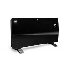 Qlt No Less  QLT Curved Verwarmingspaneel van Glas  Zwart