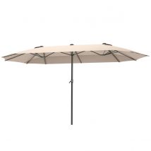 Lifegoods  Dubbele Parasol  270x460cm  Taupe