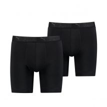 Puma   Microfiber Long 2p  Sport Boxershorts  Zwart
