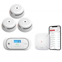 X-sense  Link+ Pro bundel 3 Rookmelders, 1 CO-melder  Wit
