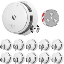 Savs  S10-W Koppelbare rookmelder + magneet 10pack  Wit