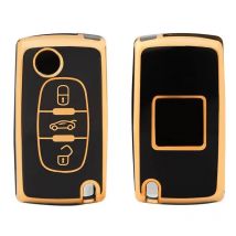 Dutch Shield  Sleutelhoesje  Citroën goud D3  Zwart-Goud