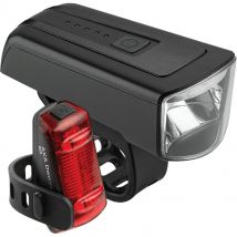 Axa  Verlichtingsset Dwn 100 Usb 100 Lux  Zwart