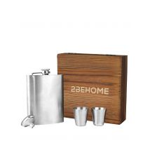 2BEHOME  Heupfles met opbergdoos  Zilver