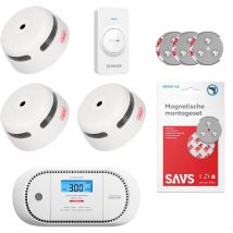 X-sense  Brandpreventieset 3 Rookmelders, 1 CO-melder  Wit