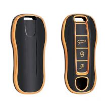 Dutch Shield  Sleutelhoesje  Porsche goud B3  Zwart-Goud