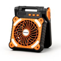 Gastrologix.  3-in-1 Zonnepaneel Powerbank Ventilator  Oranje