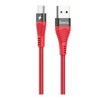 Hoco  Snellaad Kabel USB A > USB-C 1.2 Meter  Rood