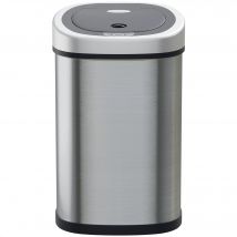 Avalo  Prullenbak met Sensor 50L  RVS  Zilver