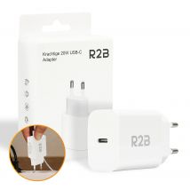 R2B  Krachtige 20W USB C Adapter  Wit  Wit