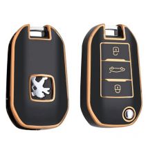 Dutch Shield  Sleutelhoesje  Peugeot goud A3  Zwart-Goud