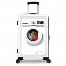 Stickercase   Reiskoffer  65cm  Gebroken Wit