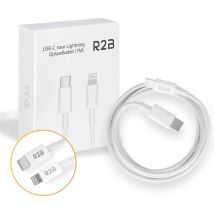 R2B  USB-C naar Lightning Kabel  1 Meter  Wit