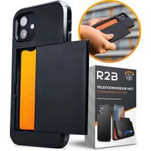 R2B  iPhone 12+Pro Hoesje met pasjeshouder  Zwart
