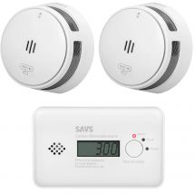 Savs  Brandpreventieset 2 rookmelders, 1 CO-melder  Wit
