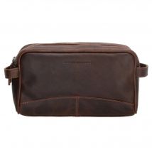 Hide & Stitches  Hide&Stitches  Japura  Leren toilettas  Donker Bruin