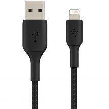 Belkin  Lightning naar USB kabel Gevlochten  Zwart