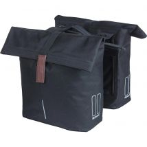 Basil  fietstas dubbel City zwart MIK 28-32L  Zwart