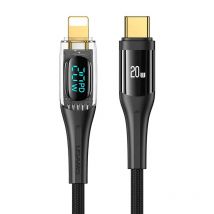 Usams USB-C/Lightning  1.2m  Zwart