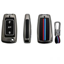 Dutch Shield   Sleutelhoesje   VW Skoda   A3  Grijs  Zwart