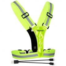 Avento  Led sportvest  oplaadbaar  Fluorgeel  Fluor Geel