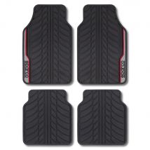 Sparco  automatten set  Rubber  Rood  Rood