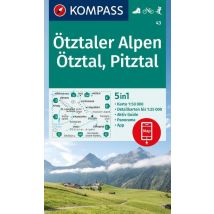 KOMPASS Wandelkaart 43 Ötztaler Alpen, Ötztal, Pitztal
