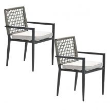 Garden Impressions Burela 2st taupe Tuinstoel   Taupe