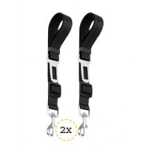 Merkloos  Hondengordel voor Auto  2 stuks  Zwart  Zwart