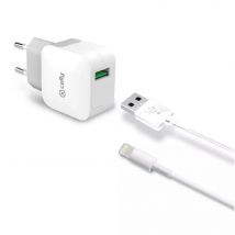 Celly 2.4A MFI USB-C  Thuislader  Wit