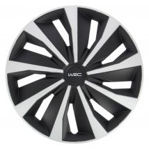 Wrc  Wieldoppen 16"  carbon look 4 stuks  Zwart