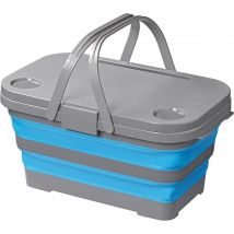 Proplus  Opvouwbare Picknickmand met Deksel  Blauw-Grijs