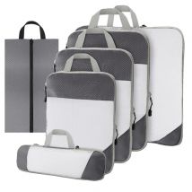 Thousandtravelmiles  Packing cubes compressie set  6-delig  Grijs  Gray