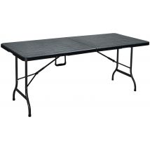 Erro  Klaptafel  180cm  zwart  houtlook  Zwart