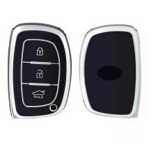 Dutch Shield  Sleutelhoesje  Hyundai zwart A3a  Zwart-Zilver