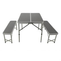 Hem Picknicktafel  Opvouwbaar  Campingset  Donker Grijs