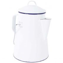 Bo-camp  Theeketel Emaille Wit 1,6L  Blauw