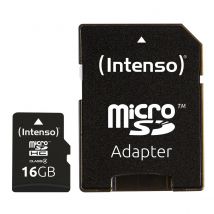 Intenso  micro SDHC kaart  16GB  Zwart