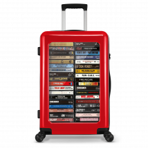 Stickercase   Reiskoffer  65cm  Rood  Meerkleurig