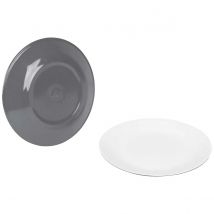 Bo-camp  Ontbijtbord Two-Tone Melamine 4 Stuks  Grijs