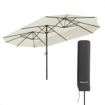 Lifegoods  Dubbele Parasol  270x460cm  Creme